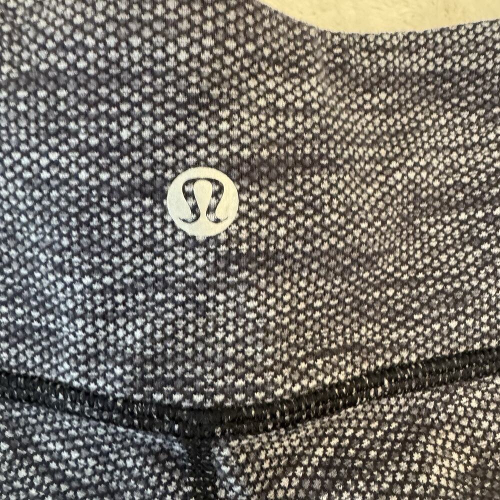 Lululemon Size 8 Wunder Under Crop 21" High Rise Leggings Luon Jacquard Textured - Picture 2 of 5